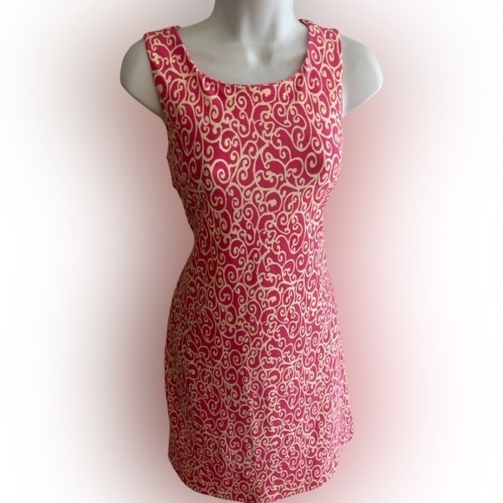 Jude Connally Dress - XS pink white , nylon spandex , NWOT